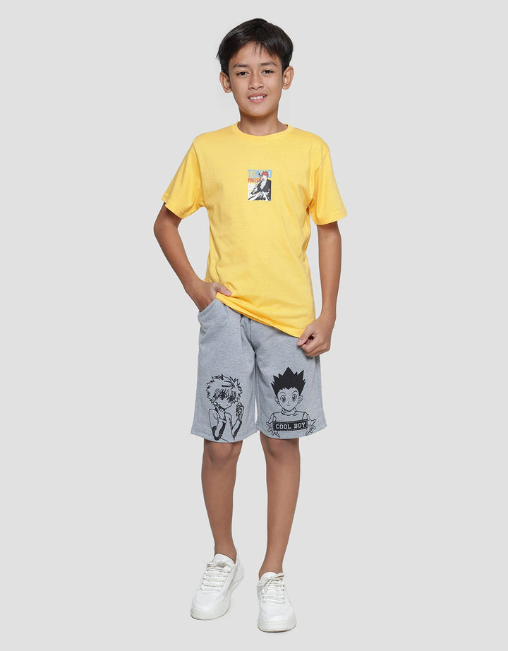 Nevada Kaos Lengan Pendek Print Logo Anime Anak Laki-laki
