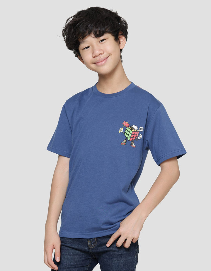 Nevada Print Rubic Game Kaos Lengan Pendek Anak Laki-Laki