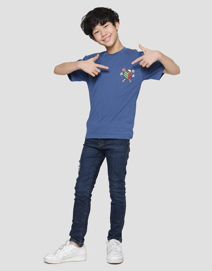 Nevada Print Rubic Game Kaos Lengan Pendek Anak Laki-Laki