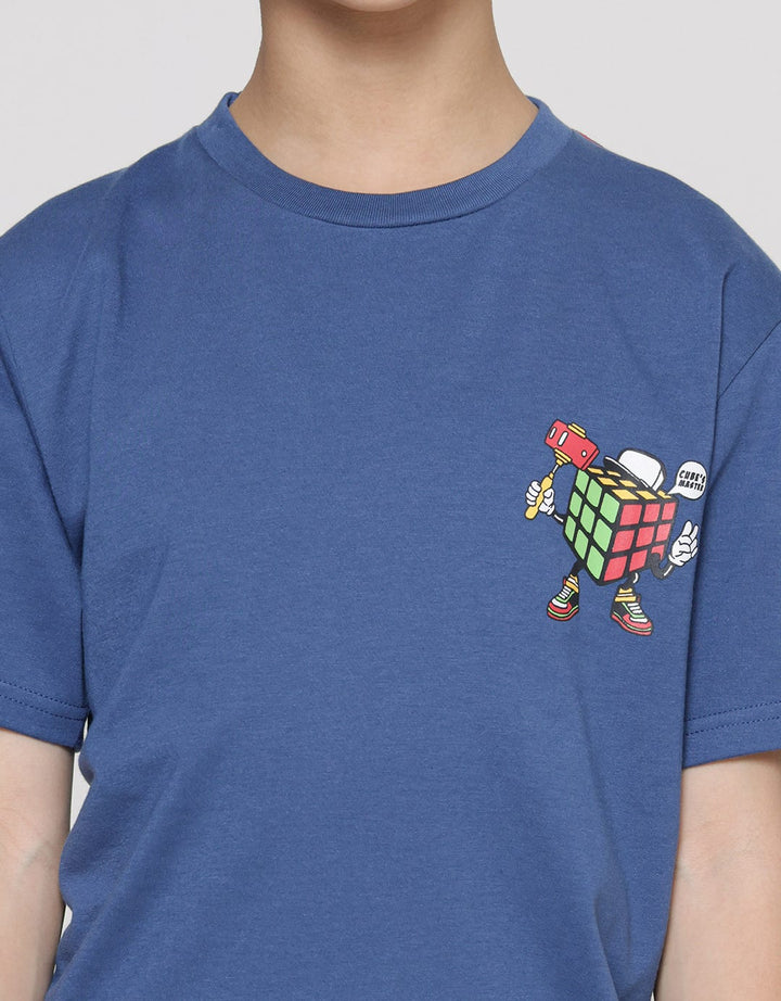 Nevada Print Rubic Game Kaos Lengan Pendek Anak Laki-Laki
