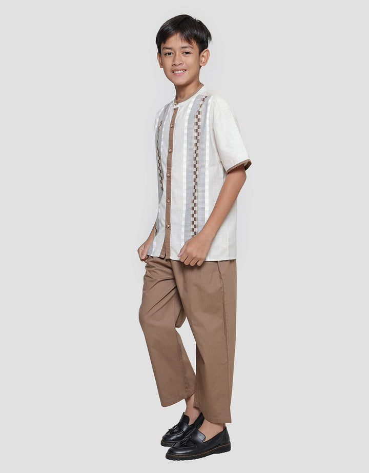 Aero Salur Print Tengah Baju Muslim Set Anak Laki-Laki