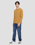 Suko Round Neck Soft Touch Round Collar Men's Long Sleeve T-Shirt