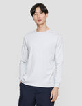 Suko Round Neck Soft Touch Kerah Bulat Lengan Panjang Kaos Pria