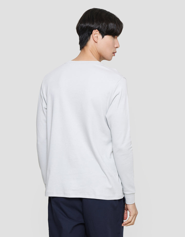 Suko Round Neck Soft Touch Round Collar Men's Long Sleeve T-Shirt