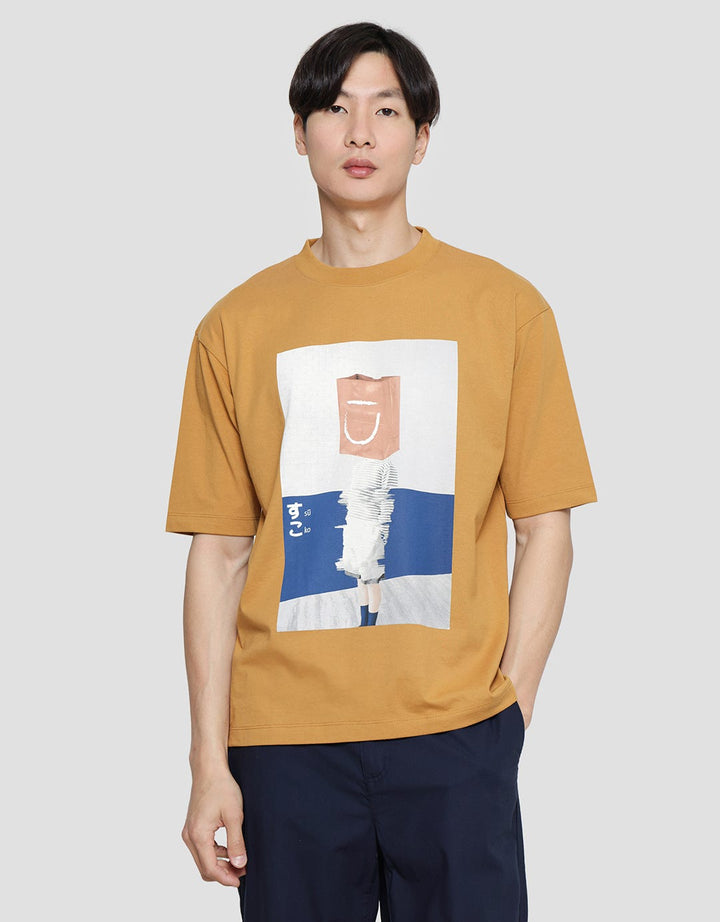 Suko Graphic Print Men's Short Sleeve Oversized T-Shirt