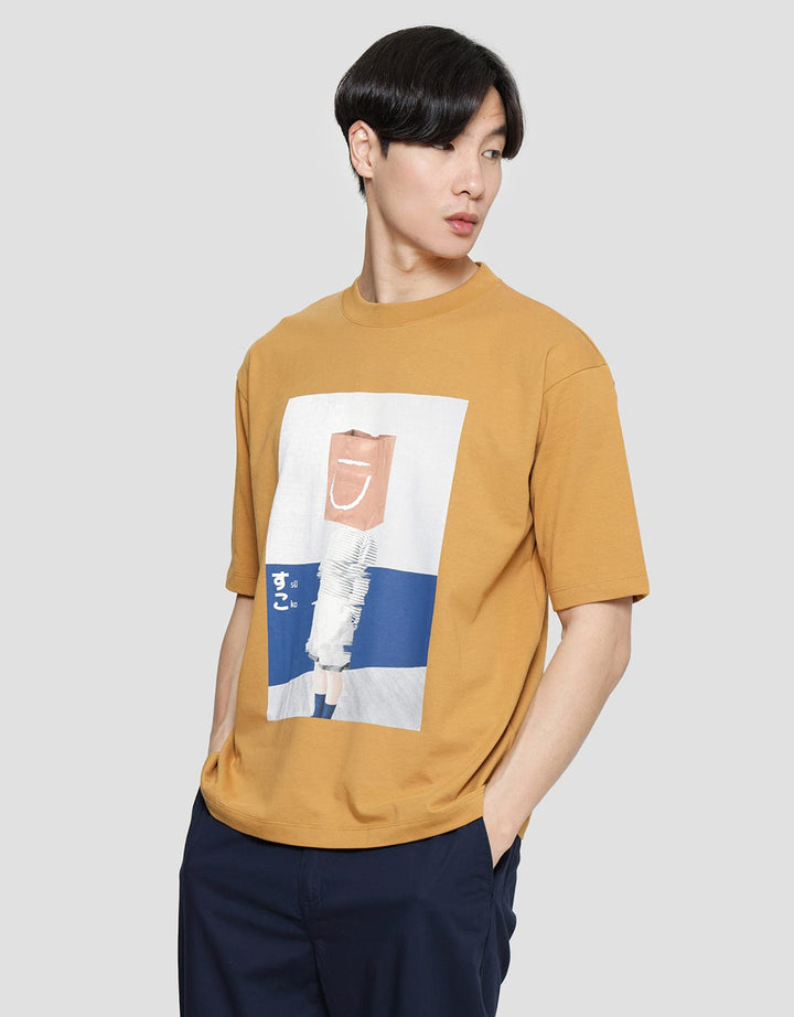 Suko Graphic Print Men's Short Sleeve Oversized T-Shirt