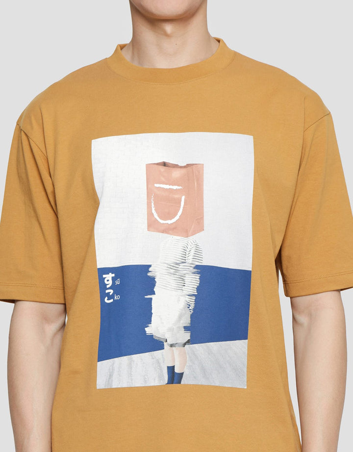 Suko Graphic Print Men's Short Sleeve Oversized T-Shirt