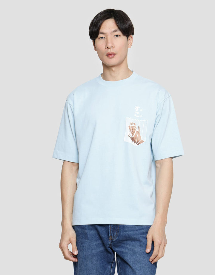 Suko Graphic Print Men's Short Sleeve Oversized T-Shirt
