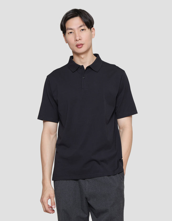 Suko Solid Knit Top Cool Touch Lengan Pendek Kaos Polo Pria