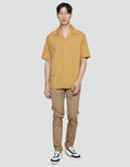 Suko Open Collar Kemeja Casual Pria