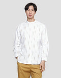 Suko Stripped Mandarin Collar Kemeja Pria