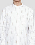 Suko Stripped Mandarin Collar Kemeja Pria