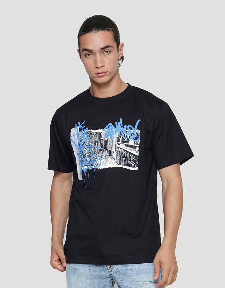 American Jeans USA 24 Photo Print Kaos Pria