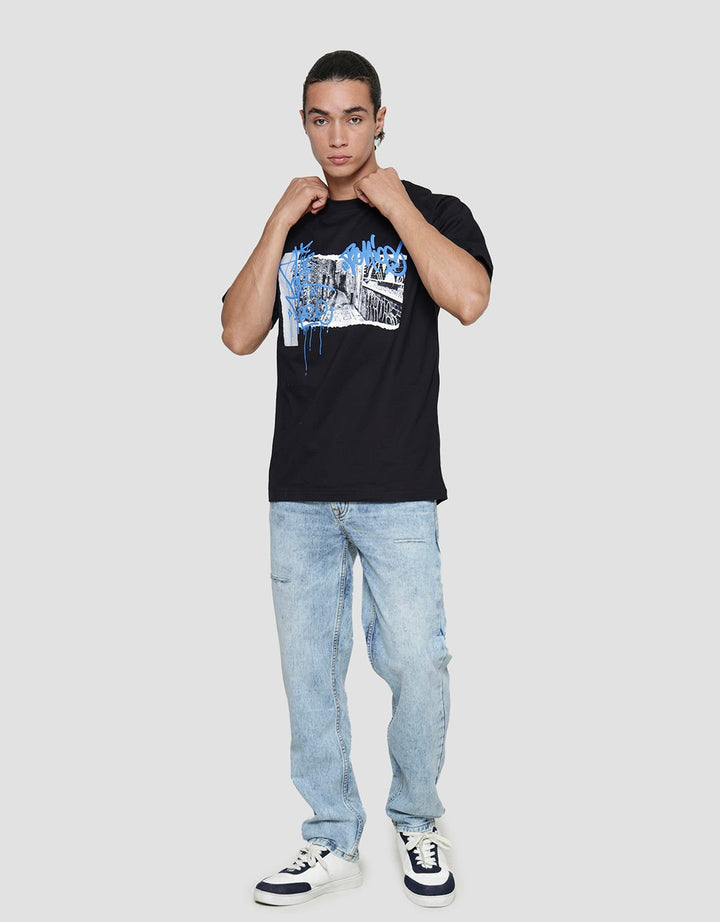 American Jeans USA 24 Photo Print Kaos Pria