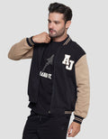 American Jeans Back Print Fleece Jaket Varsity Pria