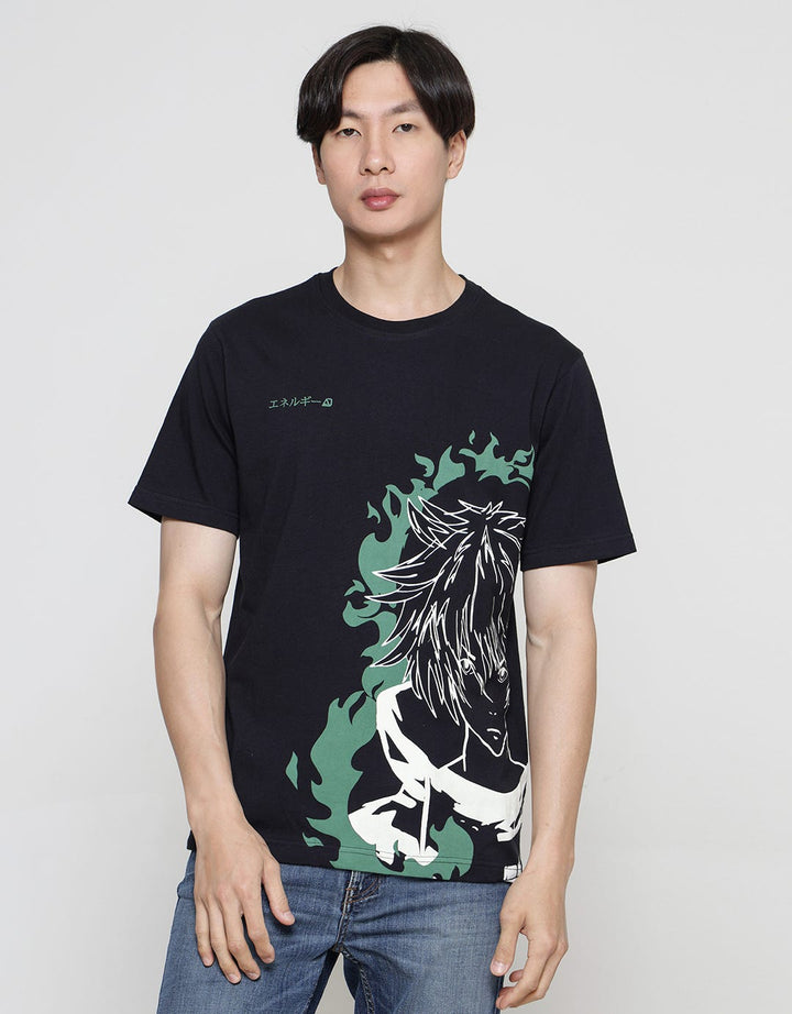 American Jeans Anime Front Print Comb 24S Kaos Lengan Pendek Pria