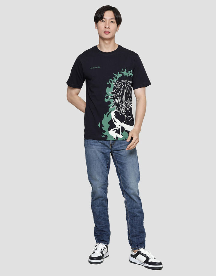 American Jeans Anime Front Print Comb 24S Kaos Lengan Pendek Pria