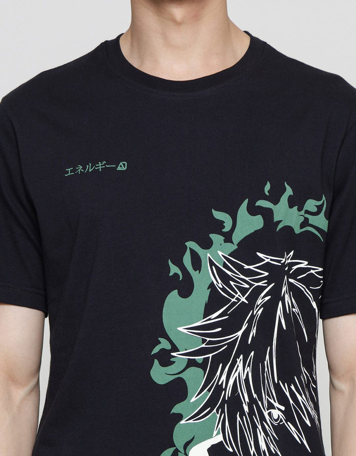 American Jeans Anime Front Print Comb 24S Kaos Lengan Pendek Pria