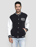 American Jeans Front Print Fleece Jaket Varsity Pria