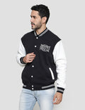 American Jeans Front Print Fleece Jaket Varsity Pria