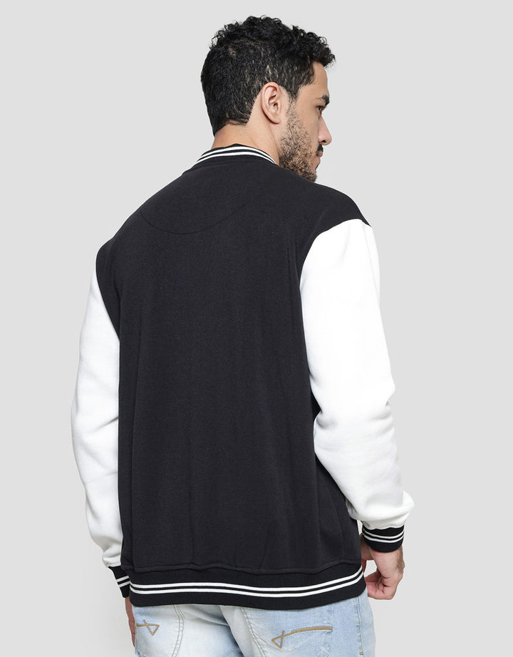 American Jeans Front Print Fleece Jaket Varsity Pria
