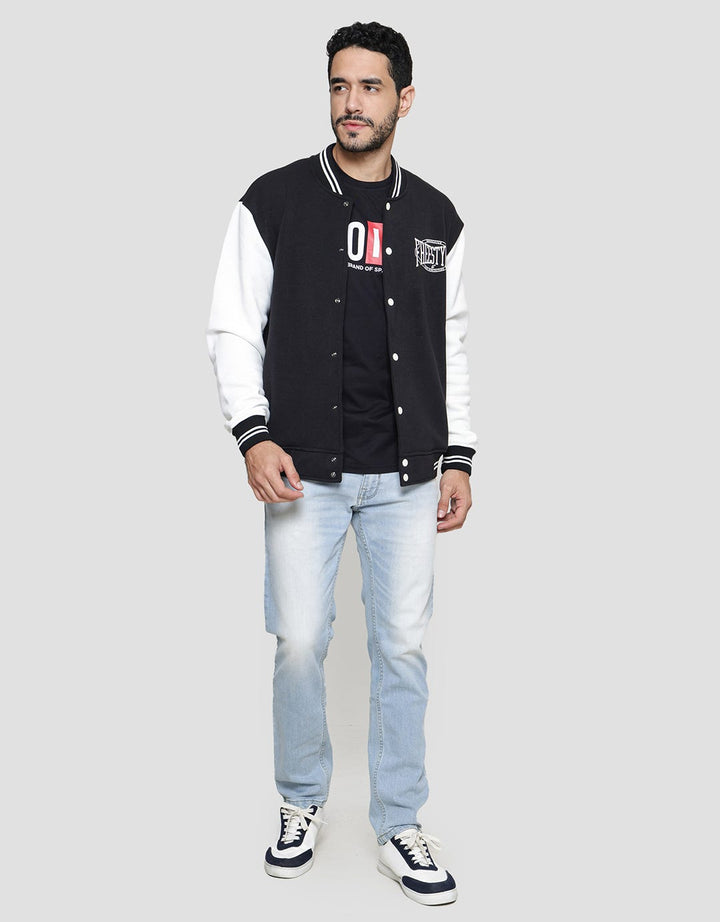American Jeans Front Print Fleece Jaket Varsity Pria