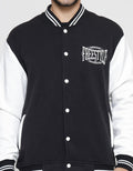 American Jeans Front Print Fleece Jaket Varsity Pria