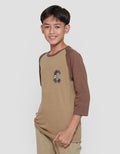 Nevada Logo C Kaos Lengan 3/4 Raglan Anak Laki-Laki