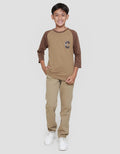 Nevada Logo C Kaos Lengan 3/4 Raglan Anak Laki-Laki