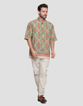 Adikusuma Tenun Ikat Kemeja Batik Lengan Pendek Pria