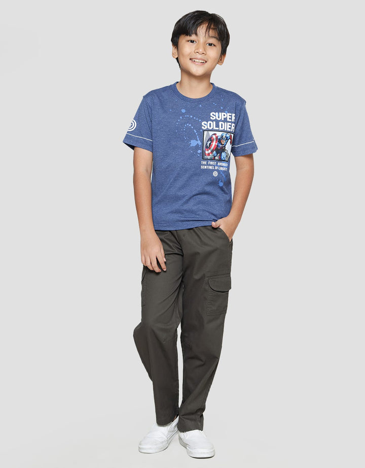 Marvel Boys Short Sleeve T-Shirt Capt America Print