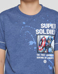 Marvel Boys Short Sleeve T-Shirt Capt America Print
