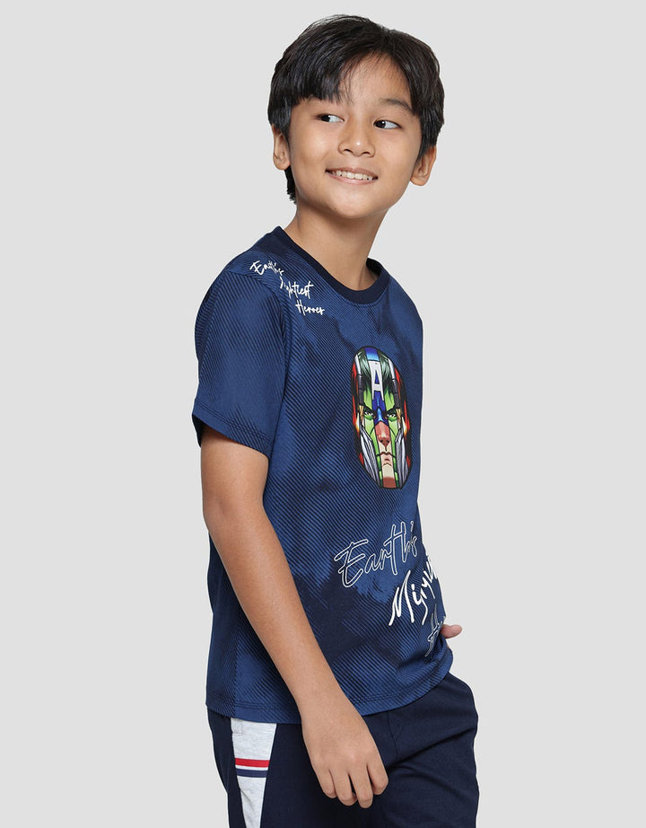 Marvel All Char Mask Chest Boys T-Shirt