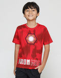Marvel Avengers Iron Man Logo Dada Kaos Anak Laki-Laki
