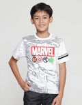 Marvel Boys Short Sleeve T-Shirt Print Marvel Logo Char