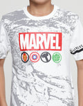 Marvel Boys Short Sleeve T-Shirt Print Marvel Logo Char