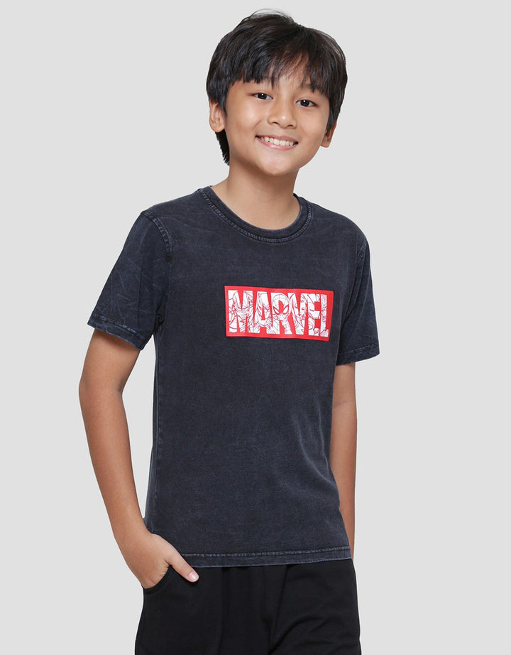 Marvel Logo Tiedye Kaos Lengan Pendek Anak Laki-Laki