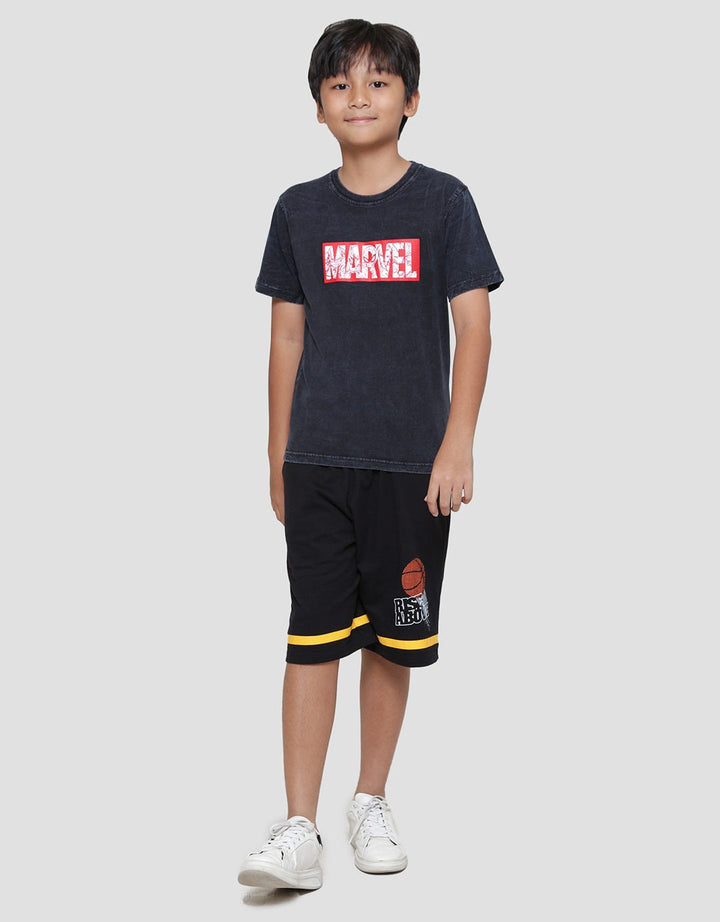 Marvel Logo Tiedye Kaos Lengan Pendek Anak Laki-Laki