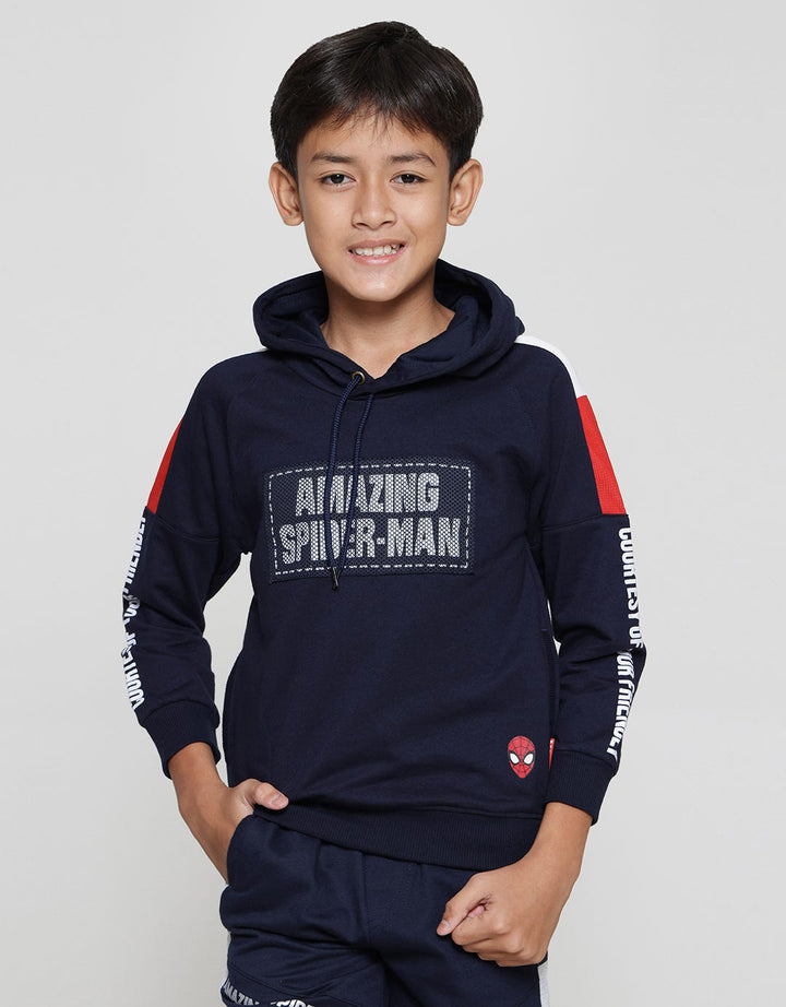 Marvel Spiderman Face Bulat Beyond Amazing Sweater Anak Laki-Laki