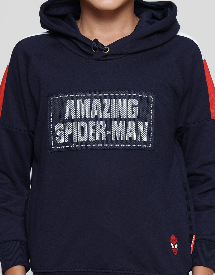 Marvel Spiderman Face Bulat Beyond Amazing Sweater Anak Laki-Laki