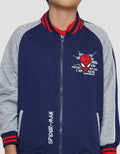 Marvel Spiderman Face Waffle Jaket Bomber Anak Laki-laki