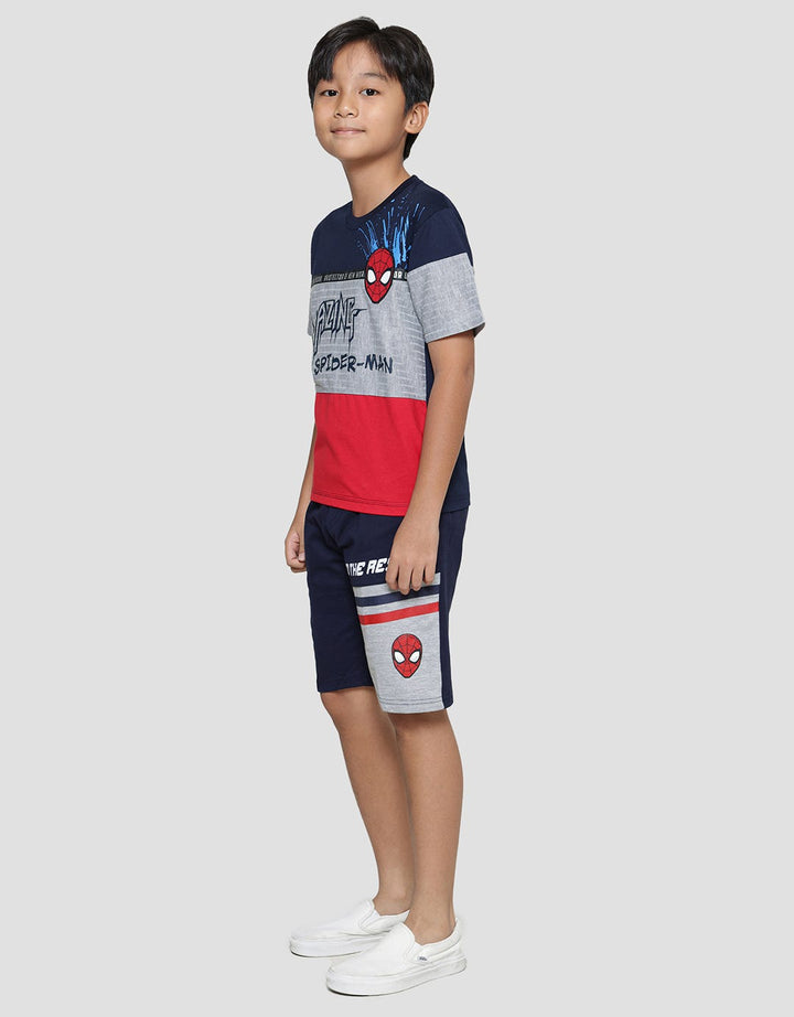 Marvel Cutsewn Amazing Face Boys Spiderman Short Sleeve T-Shirt