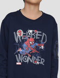 Marvel Spiderman Webbed Woder Zipper Sweater Anak Laki-Laki