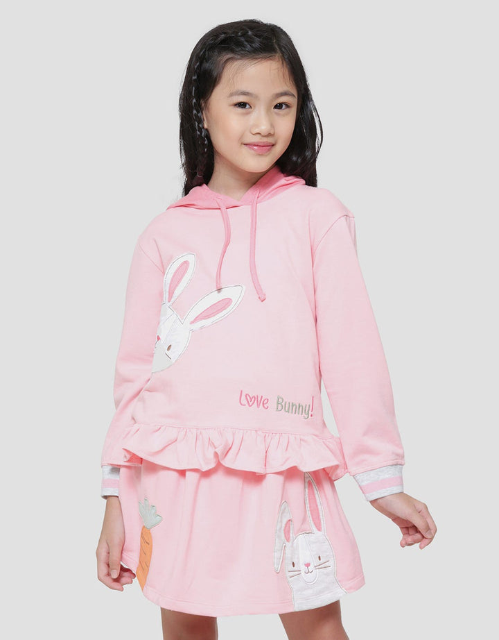 Little M Hoodie Bunny Sweater Anak Perempuan