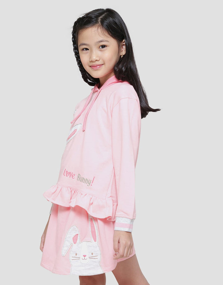 Little M Hoodie Bunny Sweater Anak Perempuan