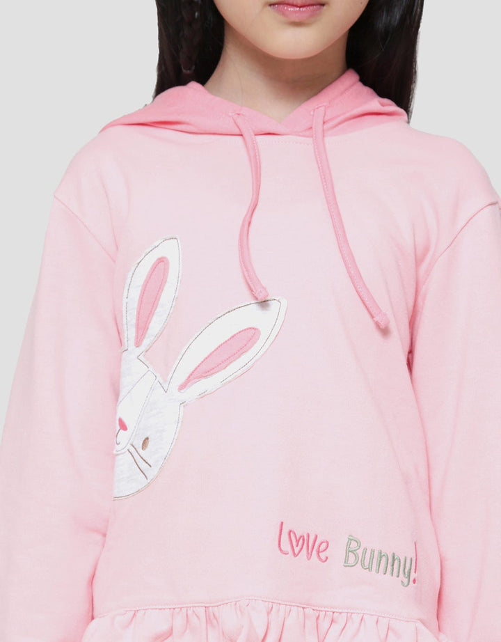 Little M Hoodie Bunny Sweater Anak Perempuan