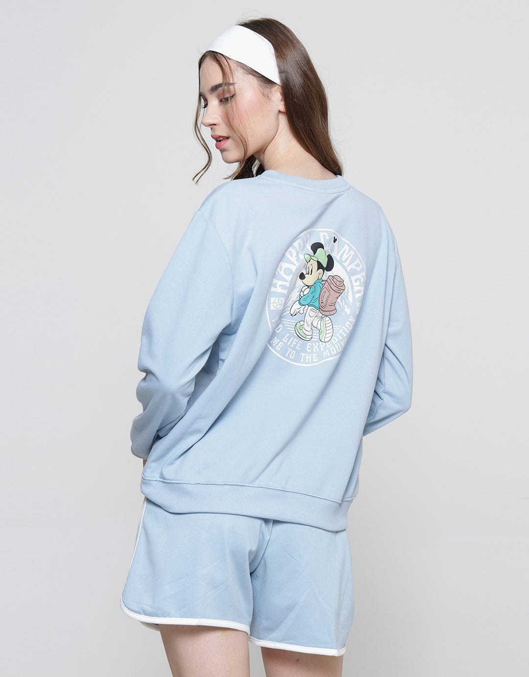 Disney Mickey Adventure Print Sweater Wanita