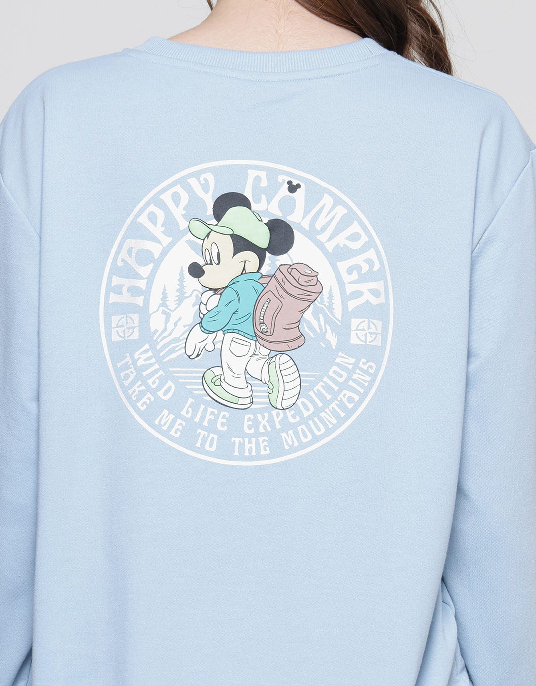 Disney Mickey Adventure Print Sweater Wanita