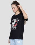 Disney Mickey Love Valentine Women's Basic Short Sleeve T-Shirt
