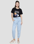 Disney Puff Mickey Mouse Celana Jogger Wanita